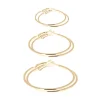 Femme Luzaka Boucles<3 paires de créoles acier doré or