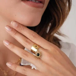 Luzaka Luzacharms<Bague acier dorée or Luza Charms