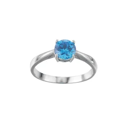Femme Luzaka Bagues|Bagues<Bague acier Luz zircon bleu