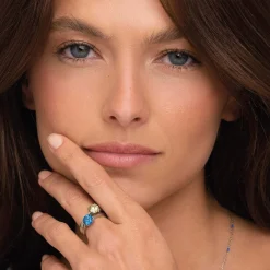 Femme Luzaka Bagues|Bagues<Bague acier Luz zircon bleu