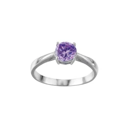 Femme Luzaka Bagues|Bagues<Bague acier Luz zircon mauve
