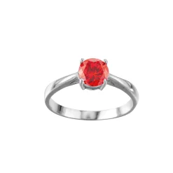 Femme Luzaka Bagues|Bagues<Bague acier Luz zircon rouge