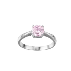 Femme Luzaka Bagues|Bagues<Bague acier Luz zircon rose