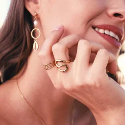 Femme Luzaka Bagues<Bague Agathe acier doré or