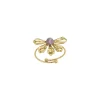 Femme Luzaka Bagues<Bague Amélie acier doré or et Améthyste
