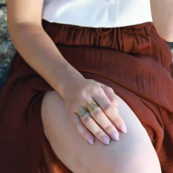 Femme Luzaka Bagues<Bague Arbre de vie acier doré or