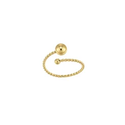 Femme Luzaka Bagues<Bague Asio acier doré or