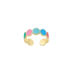 Femme Luzaka Bagues<Bague Baia multicolore acier doré or