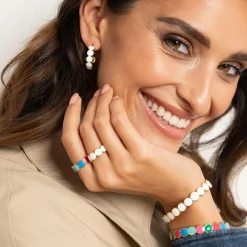 Femme Luzaka Bagues<Bague Baia multicolore acier doré or