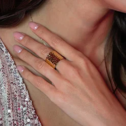 Femme Luzaka Bagues<Bague Carina acier doré or