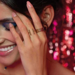 Femme Luzaka Bagues<Bague Chaines acier doré or