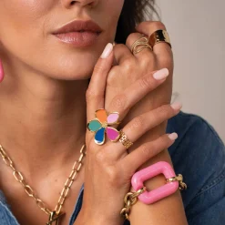 Femme Luzaka Bagues<Bague Charlene acier doré or