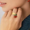 Femme Luzaka Bagues<Bague Cherry acier doré or