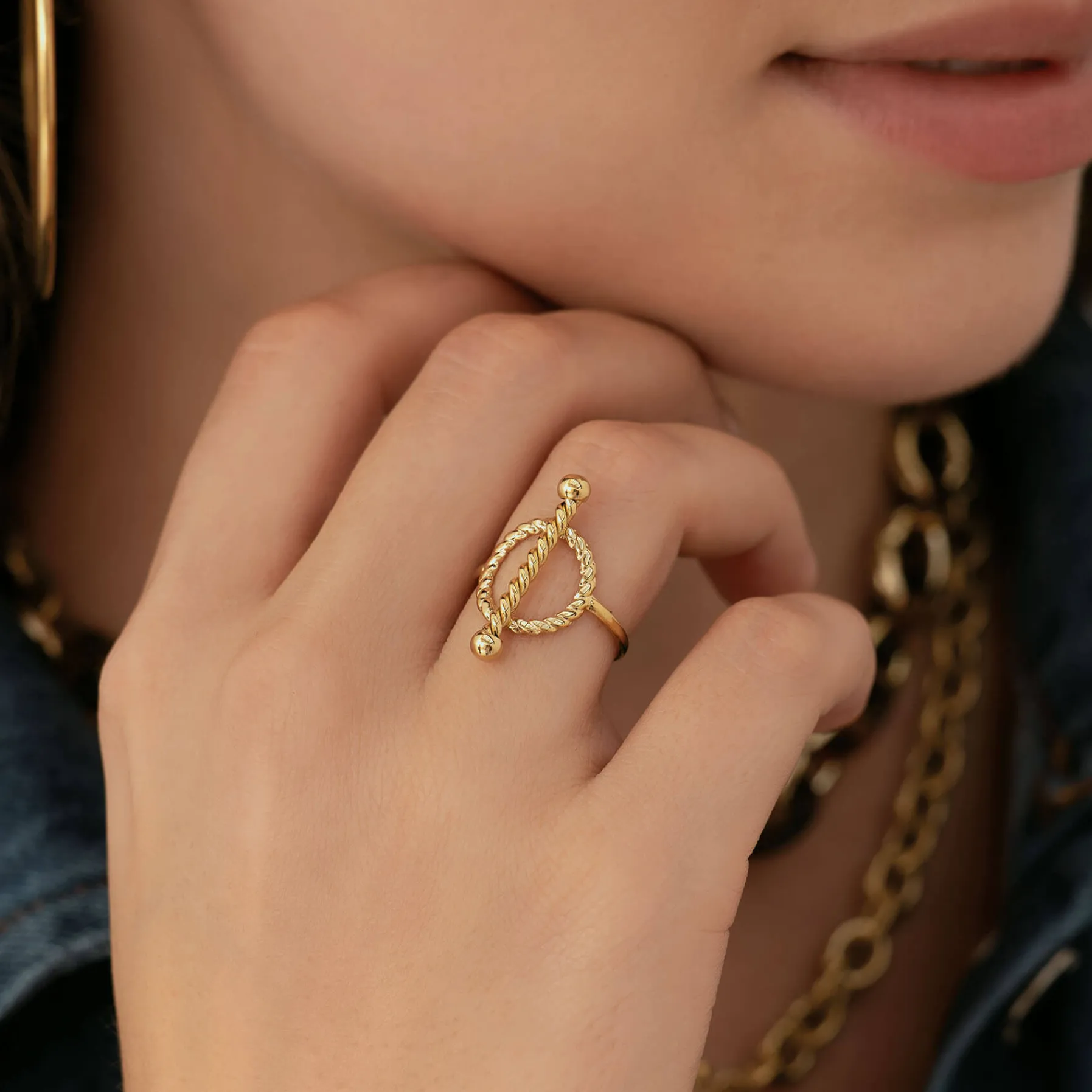 Femme Luzaka Bagues<Bague Corazon acier doré or