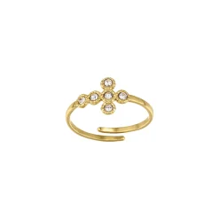 Femme Luzaka Bagues<Bague Croix zircons blancs