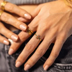 Femme Luzaka Bagues<Bague Croix zircons colorés