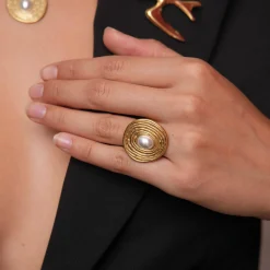 Femme Luzaka Bagues<Bague Daizy acier doré or