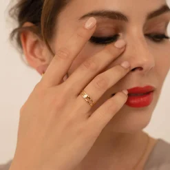 Femme Luzaka Bagues<Bague Elvira acier doré or