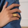 Femme Luzaka Bagues<Bague Feliz acier doré or
