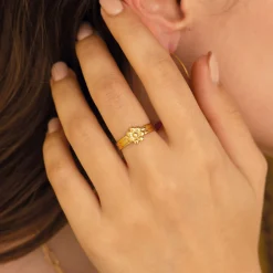 Femme Luzaka Bagues<Bague Florinda acier doré or
