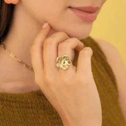 Femme Luzaka Bagues<Bague Florine acier doré or