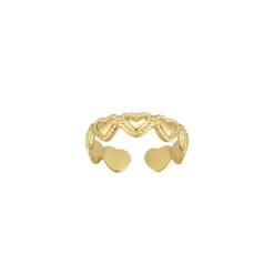 Femme Luzaka Bagues<Bague Forever love acier doré or