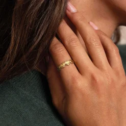 Femme Luzaka Bagues<Bague Forever love acier doré or