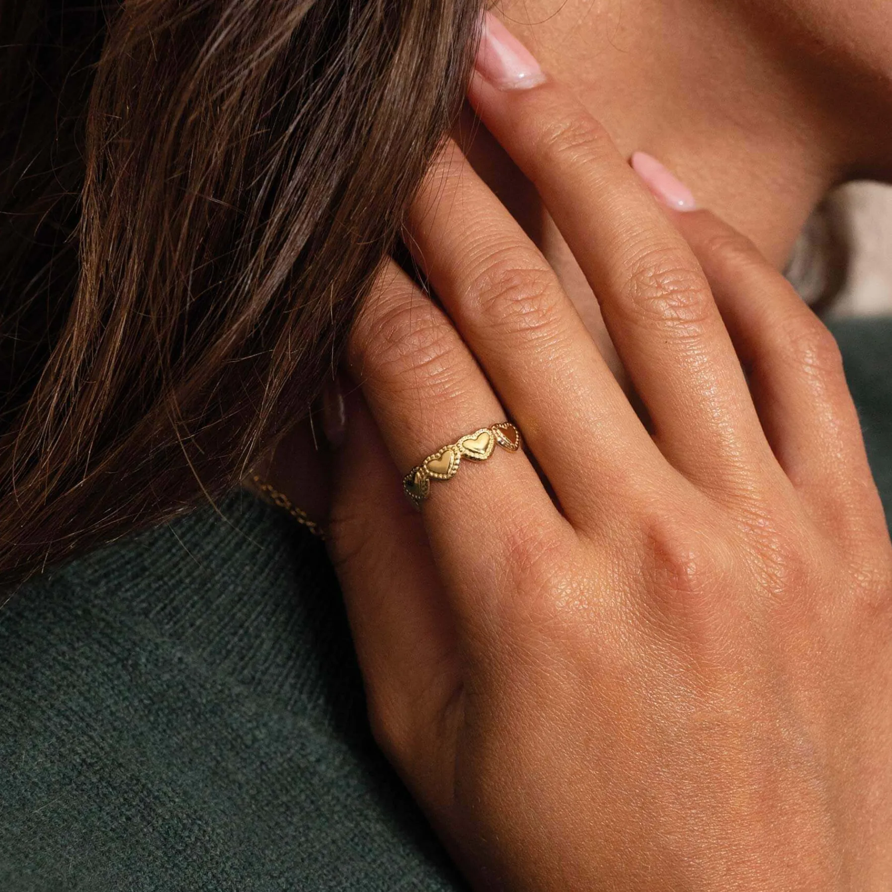 Femme Luzaka Bagues<Bague Forever love acier doré or