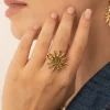 Femme Luzaka Bagues<Bague Helios acier doré or