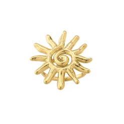Femme Luzaka Bagues<Bague Helios acier doré or