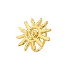 Femme Luzaka Bagues<Bague Helios acier doré or