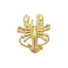 Femme Luzaka Bagues<Bague Homard acier doré or