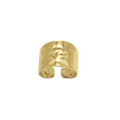 Femme Luzaka Bagues<Bague Jupiter martelée acier doré or