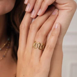 Femme Luzaka Bagues<Bague Laila acier doré or