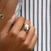 Femme Luzaka Bagues<Bague Laurie acier doré or et Lapis Lazuli