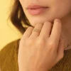 Femme Luzaka Bagues<Bague Lia acier doré or