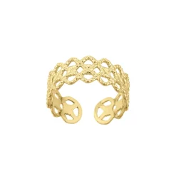 Femme Luzaka Bagues<Bague Lia acier doré or