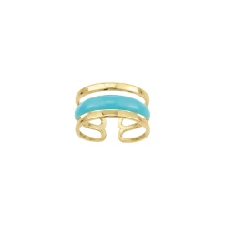 Femme Luzaka Bagues<Bague Lona bleue acier doré or