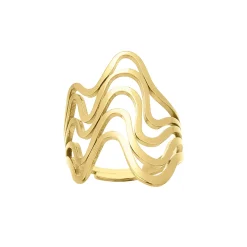 Femme Luzaka Bagues<Bague Lupa acier doré or