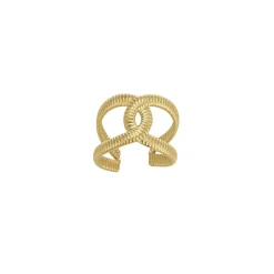 Femme Luzaka Bagues<Bague Maille plate acier doré or