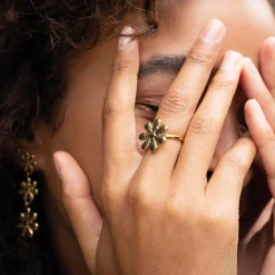 Femme Luzaka Bagues<Bague Naomi acier doré or