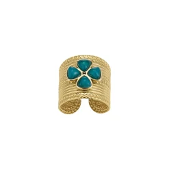 Femme Luzaka Bagues<Bague Naomi bleue acier doré or