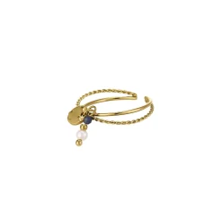 Femme Luzaka Bagues<Bague Nata pierres et nacre acier doré or