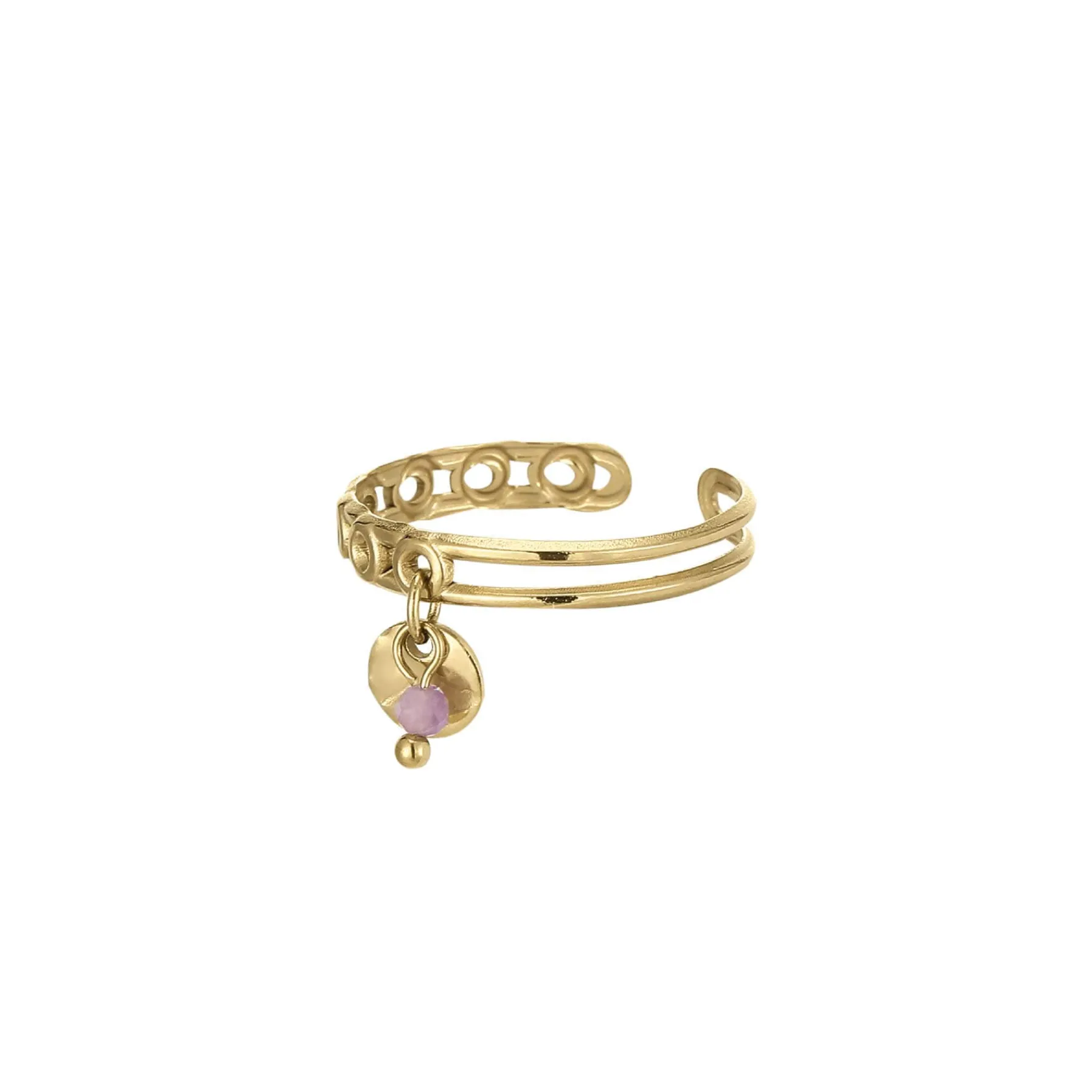Femme Luzaka Bagues<Bague Olia acier doré or