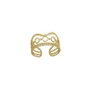 Femme Luzaka Bagues<Bague Pam acier doré or