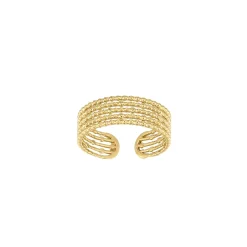 Femme Luzaka Bagues<Bague Perline acier doré or