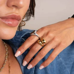 Femme Luzaka Bagues<Bague Pia acier argenté