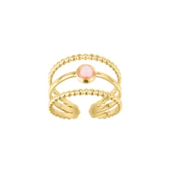 Femme Luzaka Bagues<Bague Pépite Quartz rose