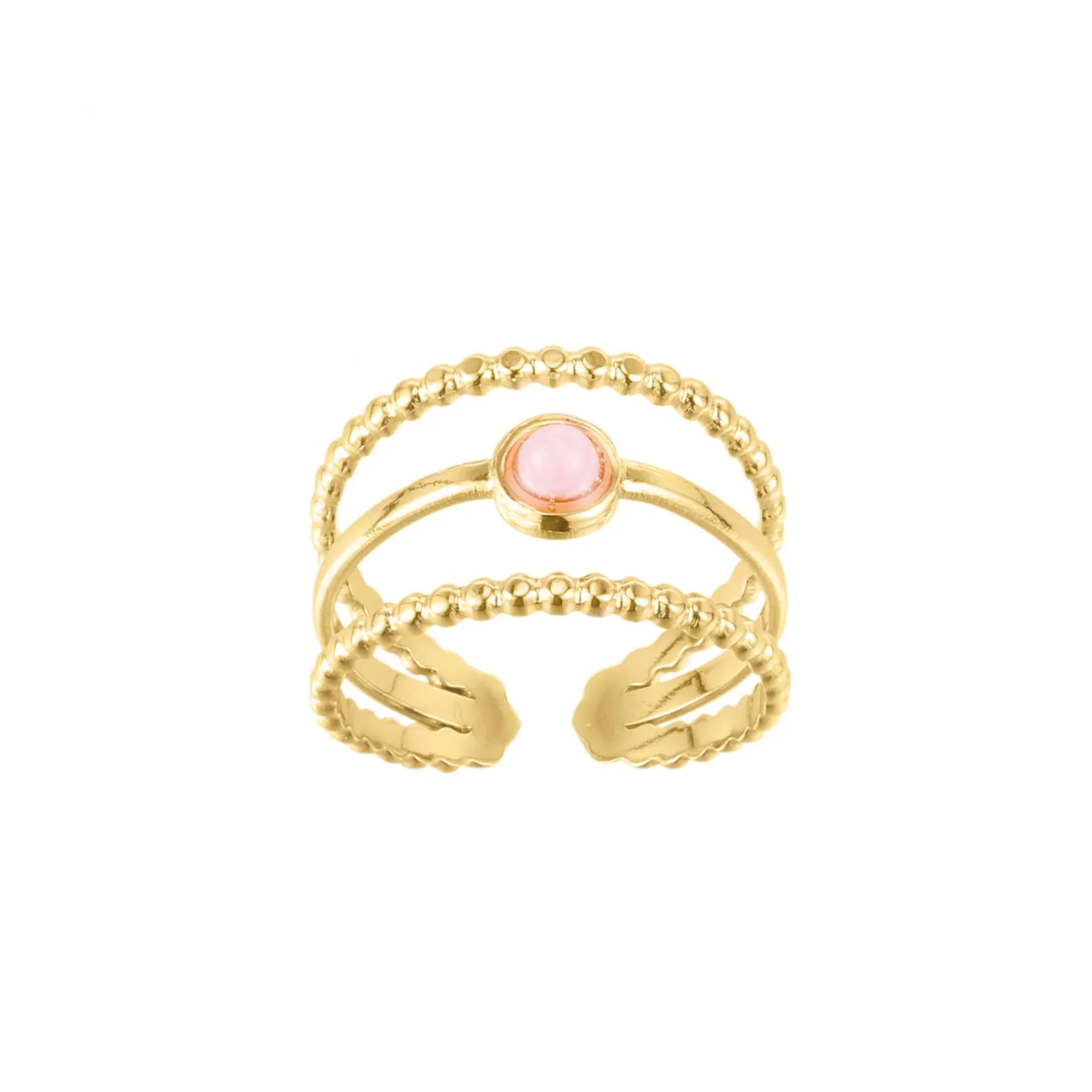 Femme Luzaka Bagues<Bague Pépite Quartz rose