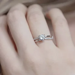 Femme Luzaka Bagues<Bague Princesse argentée strass